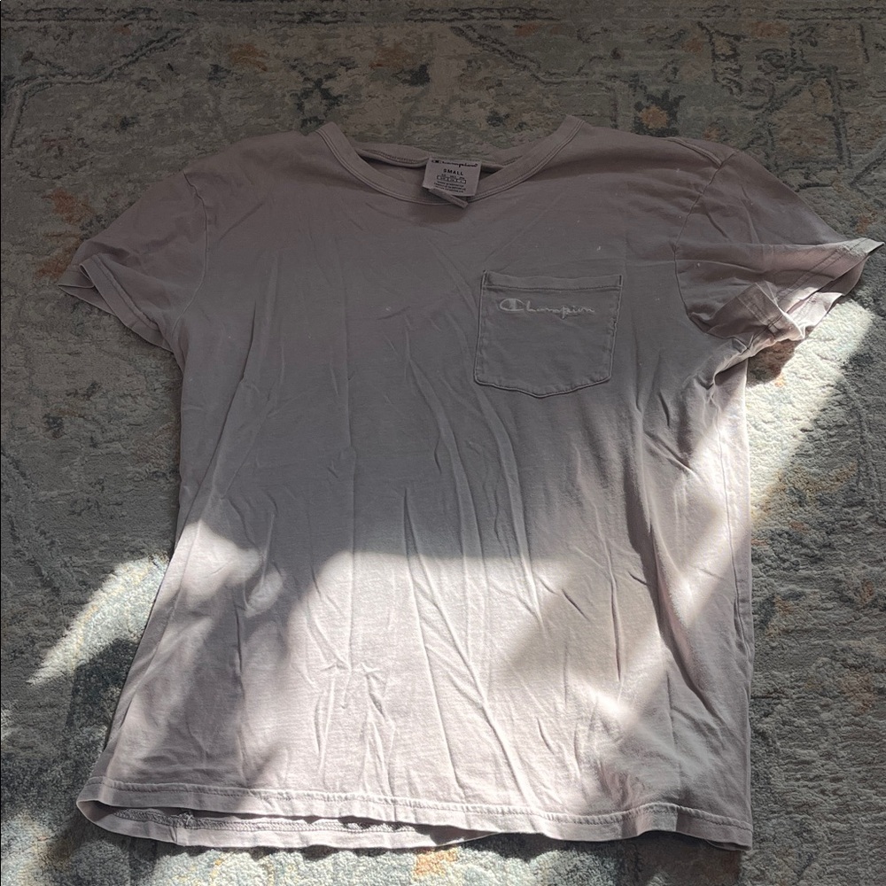 Champion Men's Light Gray Short Sleeve Tee